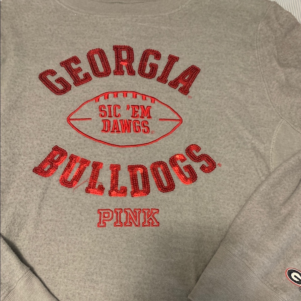 Pink Georgia bulldog sweat shirt size small